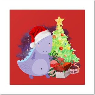 Treesaurus: a Dinosaur Christmas Posters and Art